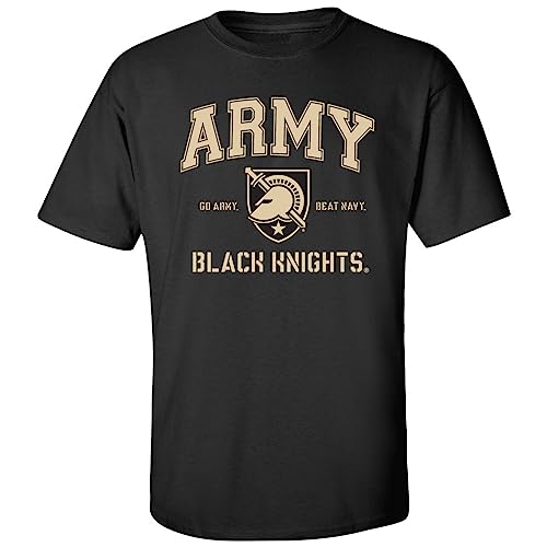 CornBorn Army Mens Apparel - West Point Tshirt - Army Arch Primary Logo - Black - Large