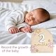KEQAR 1 Pcs Baby Monatliche Meilenstein Karten mit Klebepunkten Blumen-Stil Baby Meilensteinkarten Holz Foto Requisiten für Kleinkinder von 0-12 Monaten Babyparty Wachstumsaufzeichnung