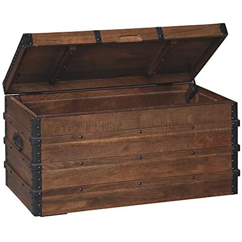Ashley Kettleby Vintage Wood Storage Trunk/Coffee Table Cover