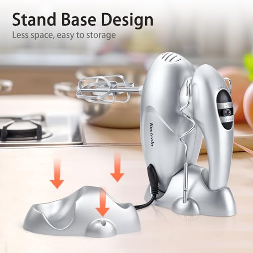 Hand Mixer Electric Handheld with Stand Base for Kitchen Baking Cake, Dough, Powerful Mixing for Mashed Potatoes… - Image 6