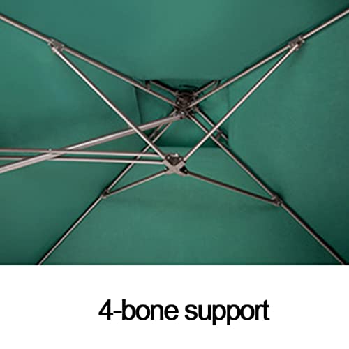 Pythic Double Top Windproof Beach Umbrella Heavy Duty Outdoor Sun Umbrella Cantilever Square Patio Umbrella Adjustable Angle Sunshade Umbrella (Color : Khaki, Size : 2.5M8Bones) #TOP1