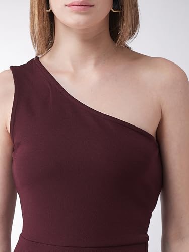 Image of Miss Chase Women's Comfortable Round Neck Sleeveless Striped Midi Bodycon Dress with Zipper