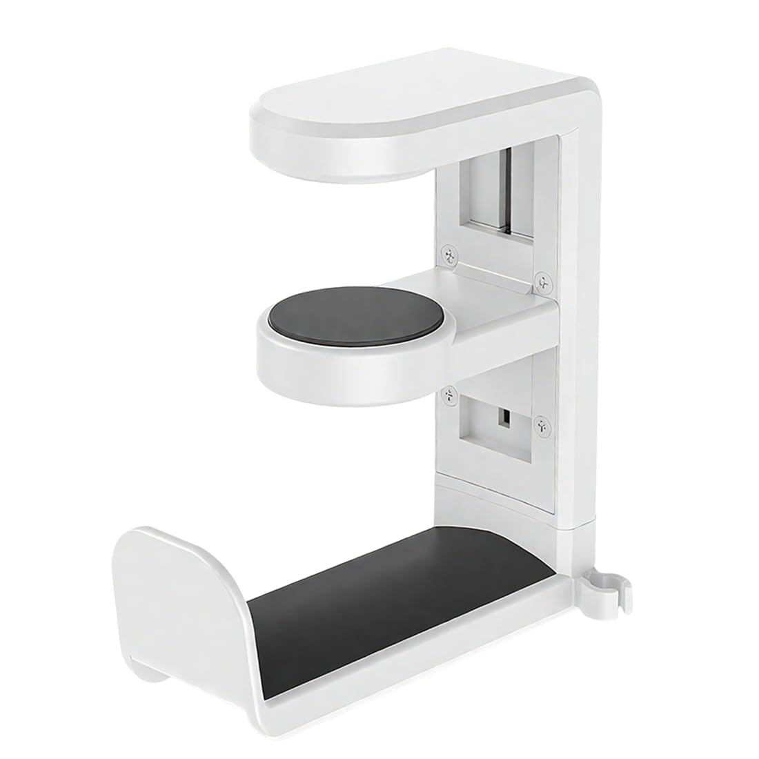 GXGM Supporto Per Cuffie da Scrivania, Gancio Borsa da Tavolo, Organizzatore Accessori (Bianco)