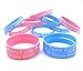MKISHINE 12 Bracelets en Silicone pour Gender Reveal Baby Shower - 6 Bracelets Team Garçon et 6 Bracelets Team Fille- pour Naissance de Bébé,Gender Reveal,Future Maman Taille Adulte