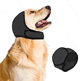 Keltra Dog Ear Muffs Noise Protection Waterproof Dog Ear Covers for Grooming Adjustable Pet Cats Dogs Calming Hood Pet Snood Swim Ears Protectors for Noise Anxiety Thunder Fireworks Swimming Bath (M)