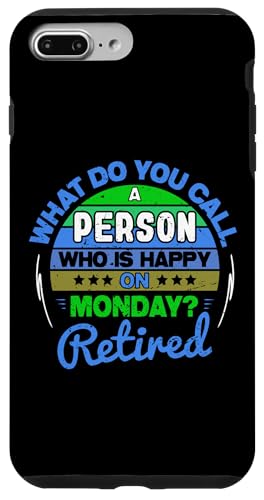 Retired And Happy On Monday �ʔ����ސE �����Y ���f�B�[�X �X�}�z�P�[�X iPhone 7 Plus/8 Plus �p