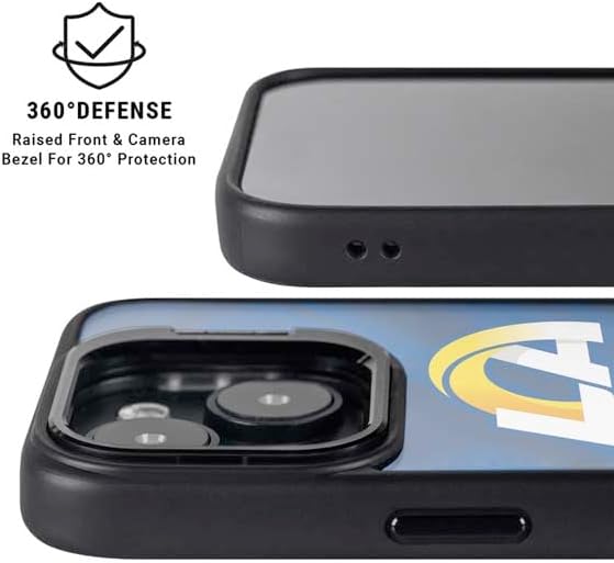 Skinit Kickstand Phone Case Compatible with iPhone 15 Plus - Officially Licensed NFL Los Angeles Rams Design