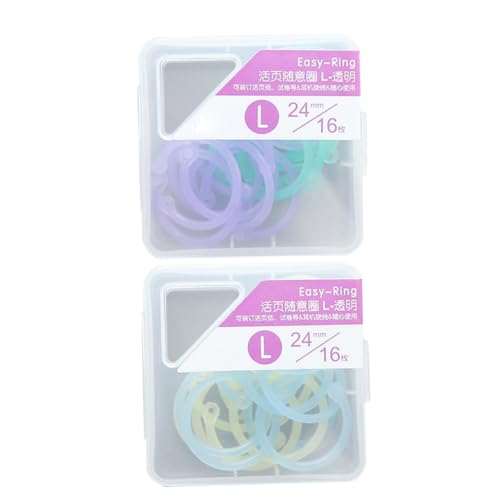 Homoyoyo 32Piezas Anillos de Portátiles Unidades Color Aleatorio Accesorios de Organización Oficina y Escuela Duradero y Multifuncional