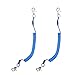 Booms Fishing T2 Coiled Lanyard Steel Wire inside PVC Covered Attached with Lobster Blue