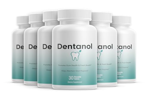 DENTANOL Oral Probiotic Supplement Arctic Pine Resin & 4 Probiotic Strains Supports Gum Health Fresh Breath & Oral Microbiome Balance 180 Chewable Tablets