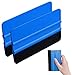 Kaliwa Lot de 2 raclettes en plastique pour autocollants, film vinyle souple, outil teinté pour fenêtre, grattoir en feutre souple (2 pièces)