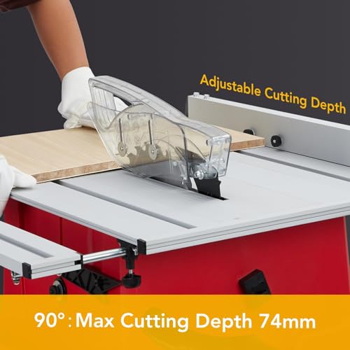 Table Saw 10 inch,15APM Portable Table Saw,Skill Saw With Portable Table Saw Stand for Woodworking,DIY,Metal - With Powerful Cutting Speed Up to 5000 RPM Adjustable Blade Angle and Height - Thumbnail 3