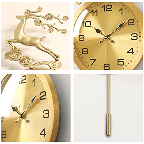 Reloj de pared analógico Aero Snail 12.6 pulgadas con péndulo miniatura 4