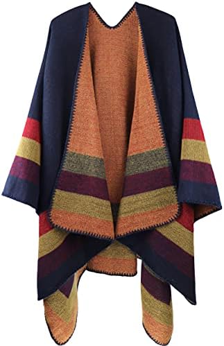 Shily Girl - Daen Poncho Habe Gestrickt Überdiensionalen Decke Kap