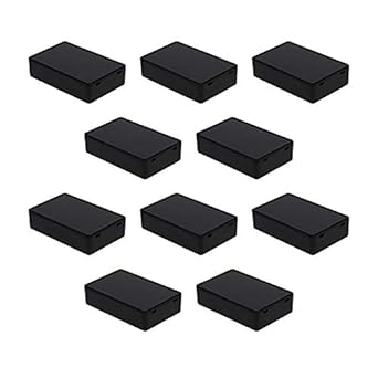 Fielect Black Electronic Junction Box Plastic Enclosure Project Box For Electronic Projects 10pcs 70x45x18mm