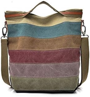CVFAJI Womens Shoulder Bags Canvas Hobo Handbags Multi-Color Casual Messenger Bag Top Handle Tote Crossbody Bags