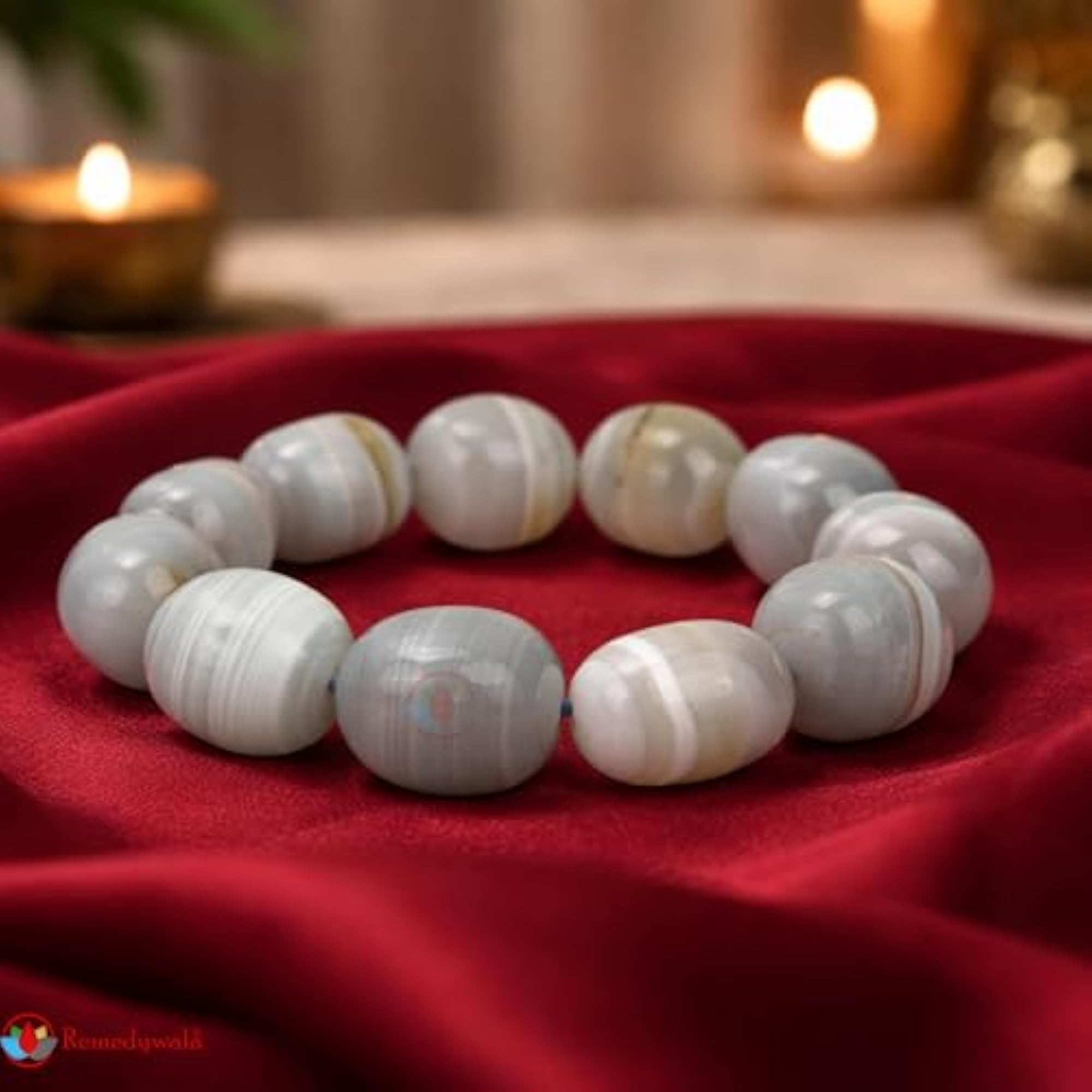 Charged Botswana Agate Tumbled Bracelet, Natural Crystal