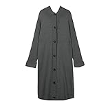 MKIUHNJ Dirndl Schwarz Damen Frauen Langarm-Knopf-Daun-Jacken Jacken und Kapuzen Strickpulli Sweatshirts