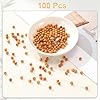 HARFINGTON 100pcs Natural Wooden Beads 6mm King-Wood Round Polished Loose Bead Smooth Spacer Balls Beading for Jewelry Making Bracelets Necklace Earrings Craft DIY #2