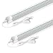 T8 LED Light Fixture -2FT 1680lm 14W Under Cabinet Lighting, 6500k White, Ceiling and Utility Shop Light, Corded Electric with Built-in ON/Off Switch (Pack of 2)