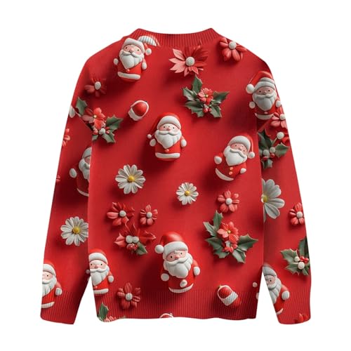 Cute Christmas Sweatshirts for Girls Crewneck Pullover Sweaters Long Sleeve Funny Xmas Print Comfy Winter Sweaters3