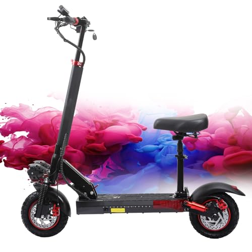 Patinete Eléctrico Adultos, Batería 48V 15Ah, Autonomía 35-40 km,Scooter eléctrico Plegable con un Potente Motor de 800w, Llantas de Off - Road de 10', Frenado Dual, IPX5,Regalo de Cumpleaños