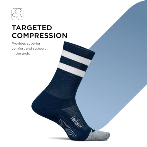Image of Feetures Elite Light Cushion Mini Crew Sock - Sport Sock with Targeted Compression