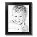 ArtToFrames 11x14 Frame, Wood Picture Frame 11 x 14 Inch Poster Frame | Black Engraved Edges | Custom Poster Frame with Regular Glass & Backing | Elegant Decor for Photos Diplomas Art or Puzzles