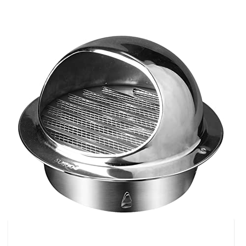 WORDFUN Edelstahl Ablufthaube Wand LüftungsgitterR&kanal Rohr,Widerhaken-DesignHerunter Fallen Verhindernfeines Schleifenr& Und GlattRostet Nicht,für Dunstabzugshaube Klimagerät,Trockner