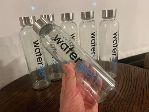 Solaris Glass Water Bottles With Caps: Clear, 6 Pack, 18 Oz, Leakproof Lids, Premium Soda Lime, Best As Reusable Drinking Bottle, Sauce Jar, Juice Beverage Container image 5