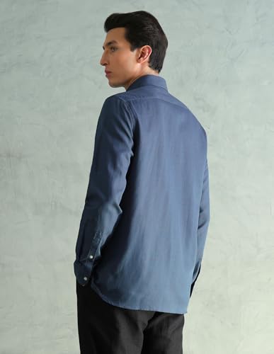 Image of Arrow Solid Slim Fit Formal Shirts for Men - Full Sleeve Shirt for Man