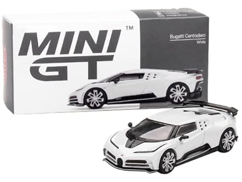 Truescale Miniatures Bugatti Centodieci White With Black Accents Limited Edition 1/64 Diecast Model Car By True Scale Mgt00337, Unisex Adult #TOP4