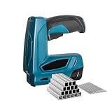 YUEHISY Elektrischer Tacker, Kabelloser U-Typ-T-Nagler mit 70 Nägeln/Mindestgeschwindigkeit, 3 Sicherheitsschalter, Wiederaufladbar über USB, für Holzbearbeitungsmöbel