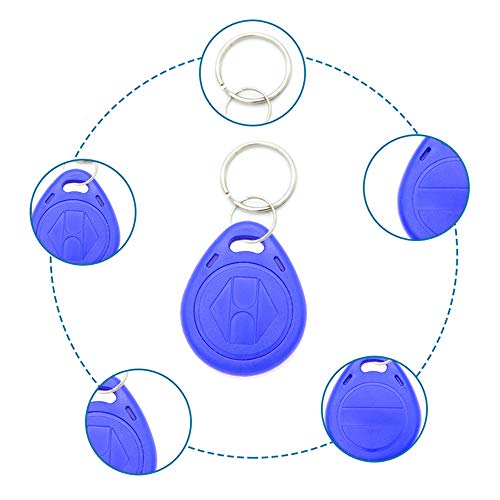 Image of 10pcs Plastic 125KHZ Rewritable Writable ID Cards Keyfobs RFID Copy Key Tags Handheld RFID Copier Writer Readers Duplicator-Re-Writable,Black