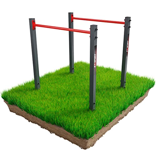 K-Sport: Barres d'extérieur | Barres de dip | Barres parallèles pour l'extérieur | Station de dip | Barres Calisthenics Charge maximale de 150 kg | Fabriqué en UE