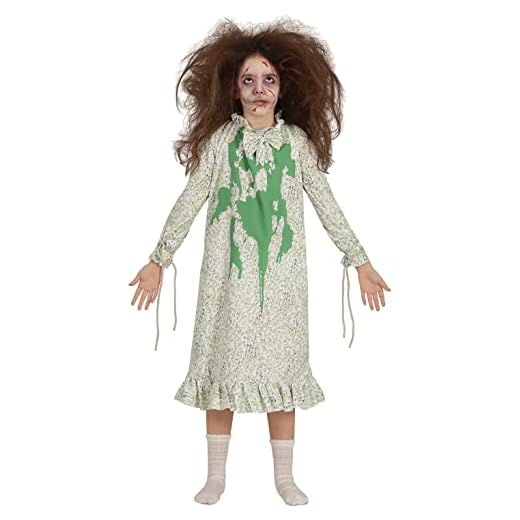 FIESTAS GUIRCA Disfraz de Chica Poseída - Niña Fantasma Exorcismo - Disfraz Niña Halloween 10-12 Años