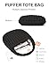 LEXSION Womens' Lightweight Quilted Carryall GYM Tote Bag Puffer Crossbody Bag Soft Puffy Boho Handbags Cloud Weight Big Capacity Purse 8040 Black M