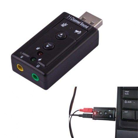 Adaptador Placa de Som USB 7.1 com P2 PC Notebook