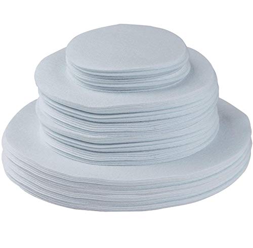 Felt Plate China Storage Dividers Protectors White Extra Large Thick and Premium Soft (96 Pack Round, White)