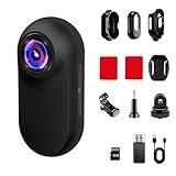 Xilecam Mini Body Cam Wearable Body Worn Mini Action Camera, Thumb Size Helmet Camera Comes with Various Portable Stands Suitable for Recording Work and Life, As a Creative Gift for Him or Her(Black)