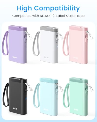 6 Rolls Compatible with Nelko P21 Label Maker Tape, White,14x40mm, Thermal Label Tape Replace for Nelko P21,NADAIIN N12,ORGBRO X1,ORGSTA S001, POLONO P31S Label Maker 180 Labels/Ro image 3