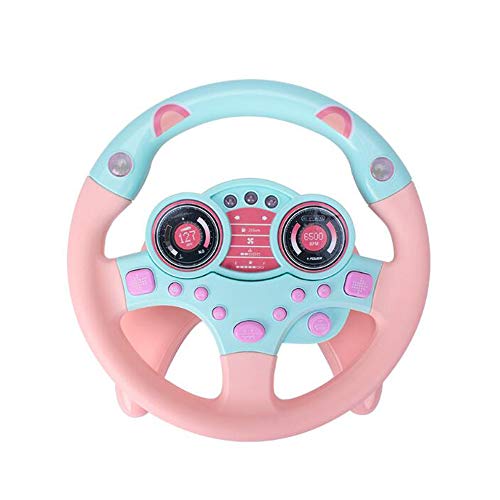 Toy Steering Wheel - Simulated Driving Controller Co-Pilot Toy Steering Wheel with Lights Music Learn Driver Kids Driving The Steering Wheel Children's Puzzle Development brainpower,Kids 2 Years +