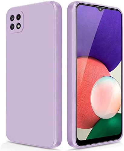 GiiYoon Case Compatible with Samsung Galaxy A13 4G, Silky-Soft Touch Full-Body Protective Phone Silicone Case, Shockproof Cover with Microfiber Lining, Blue