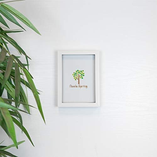 Nicola Spring Acrylic Box Picture Glass Photo Frame, Standing & Hanging - White - 6 x 8 (A5) - Pack of 2