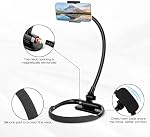 Support de téléphone cellulaire, support de téléphone portable encolure, support flexible en col d'oie pour lit, support téléphone encolyté POV/Vlog Selfie, support universel multifonctionnel pour téléphone 4,7''-6.7''