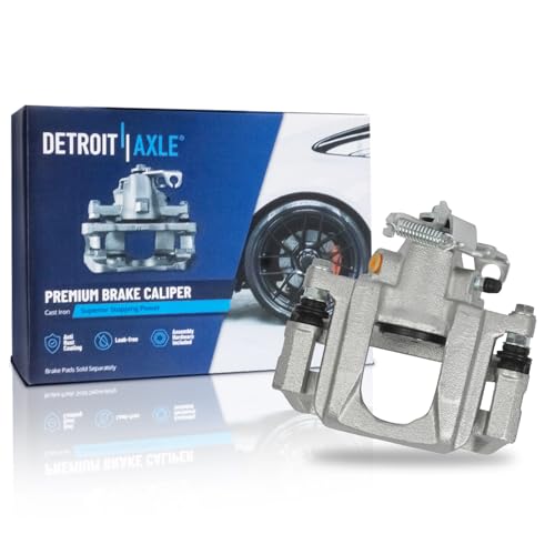 Image of Detroit Axle - Rear Right Brake Caliper for 08-16 Chrysler Town & Country | Dodge Grand Caravan 2009-2014 Volkswagen Routan 2012-2015 Ram C /V, Passenger Side Brake Caliper with Bracket