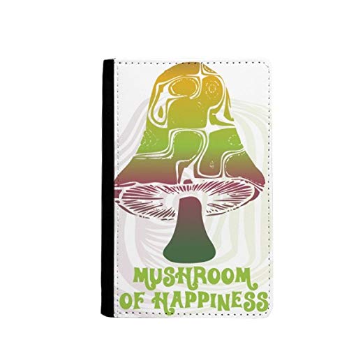 Étui portefeuille de voyage champignon vert mignon - Pochette passeport multicolore 9x15 cm