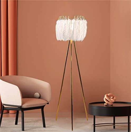Lámparas de pie para dormitorio con diseño de plumas para evitar luces directas molestas 5