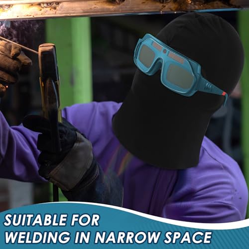 Image of Tellegloww 1 Set Auto Darkening Welding Glasses with Replacement Lenses, Solar Welding Goggles for Tig Mig Mma Plasma Cutting