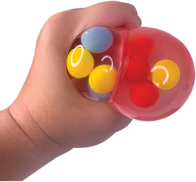 Miniatura 2 de Raymond Geddes - Pelotas antiestrés Atom Smash Focus (paquete de 24)  Pelotas para apretar con orbes giratorios, juguetes novedosos y esponjosos